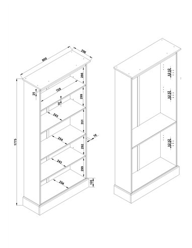 Core Products Cotswold tall bookcase , CT812