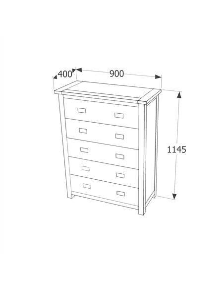 Core Products Dunkeld 5 drawer chest, DK215 - pic 117336 | FastDaddyshop
