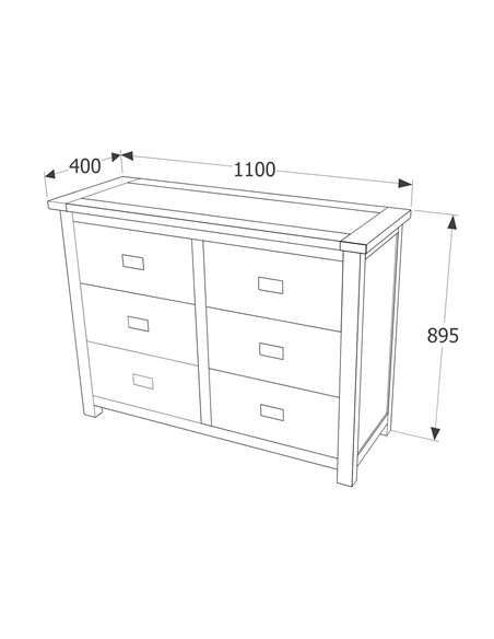 Core Products Dunkeld 3+3 dr wide chest, DK233 - pic 117352 | FastDaddyshop