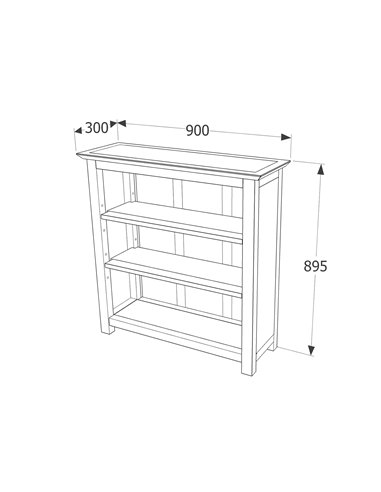 Core Products Dunkeld low bookcase, DK311