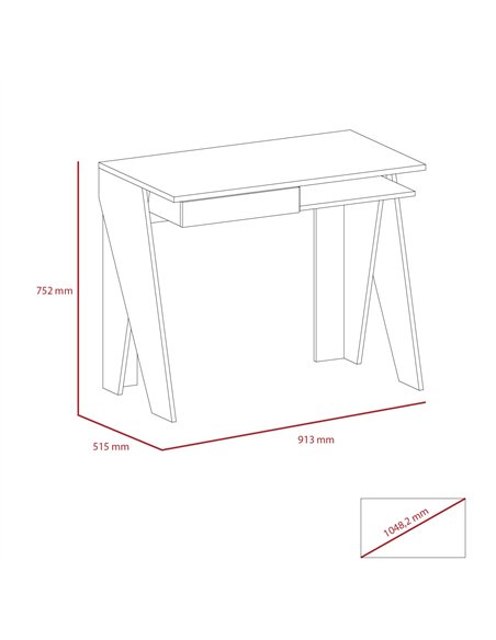 Core Products Dallas home office desk with drawer, DL106 - pic 117364 | FastDaddyshop