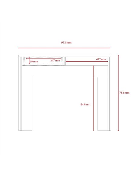 Core Products Dallas home office desk with drawer, DL106 - pic 117365 | FastDaddyshop