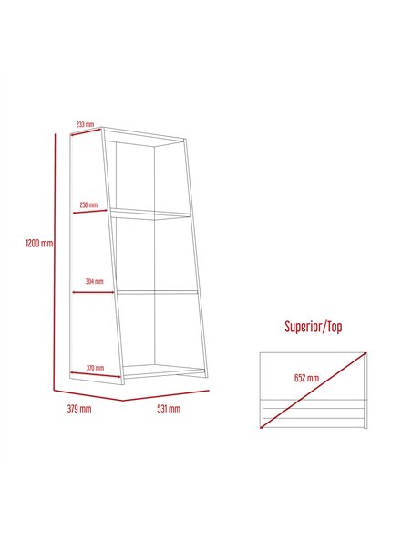 Core Products Dallas low bookcase with 3 shelves, DL203 - pic 117377 | FastDaddyshop