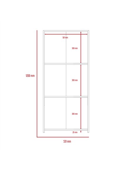 Core Products Dallas low bookcase with 3 shelves, DL203 - pic 117378 | FastDaddyshop