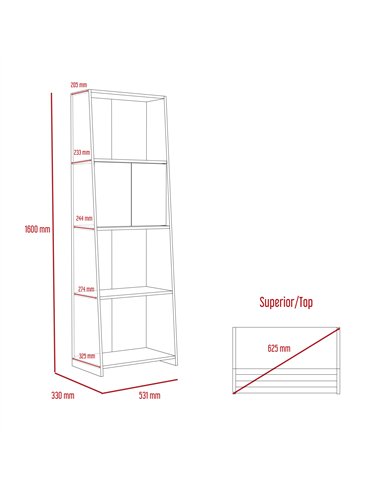 Core Products Dallas bookcase with doors, DL204