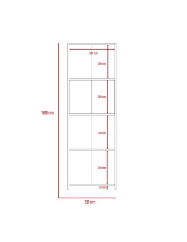 Core Products Dallas bookcase with doors, DL204