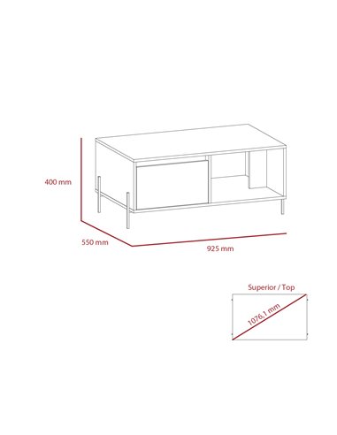 Core Products Dallas coffee table with drawer, DL902