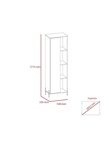 Core Products Dallas tall storage & display cabinet, DL903