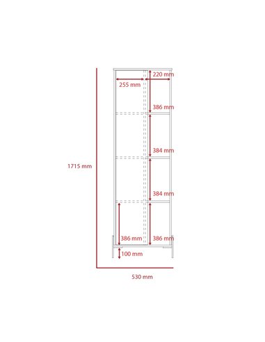 Core Products Dallas tall storage & display cabinet, DL903