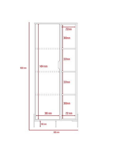 Core Products Dallas bookcase display unit, DL908
