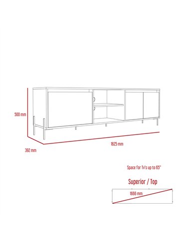 Core Products Dallas ultra wide TV rack with 4 doors, DL912
