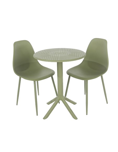 Core Products Rimini 3 piece Cala bistro table & 2 chair set outdoor grade, moss green, GRDTC101-MG - pic 117425 | FastDaddyshop