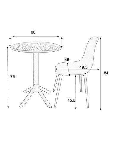Core Products Rimini 3 piece Cala bistro table & 2 chair set outdoor grade, moss green, GRDTC101-MG