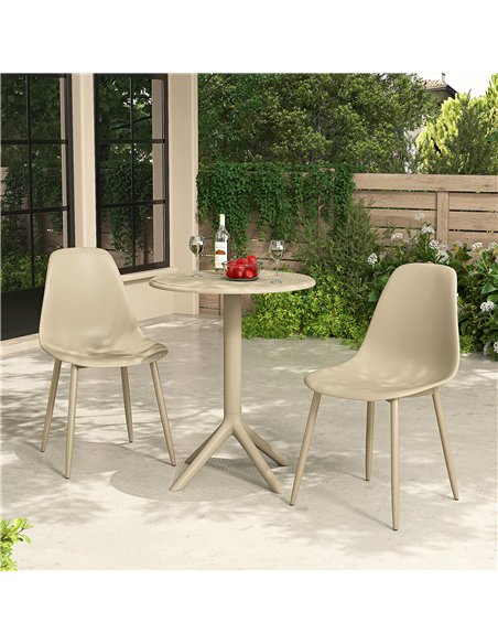 Core Products Rimini 3 piece Cala bistro table & 2 chair set outdoor grade, sand, GRDTC101-SN - pic 117444 | FastDaddyshop