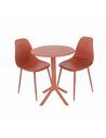 Core Products Rimini 3 piece Cala bistro table & 2 chair set outdoor grade, terracotta, GRDTC101-TR