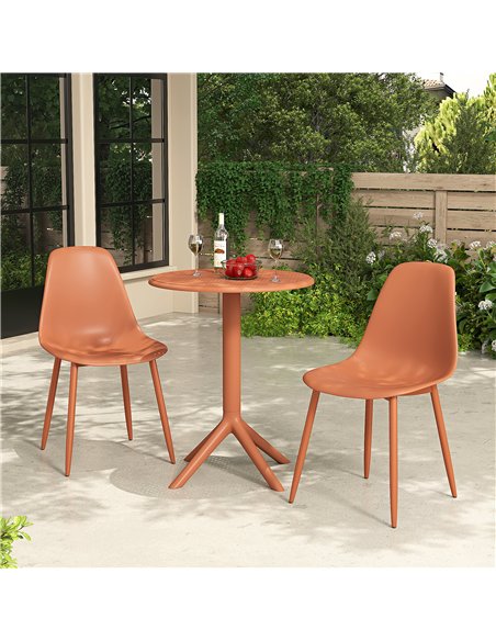 Core Products Rimini 3 piece Cala bistro table & 2 chair set outdoor grade, terracotta, GRDTC101-TR - pic 117450 | FastDaddyshop