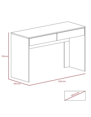 Core Products Harvard 2 drawer desk, HR103