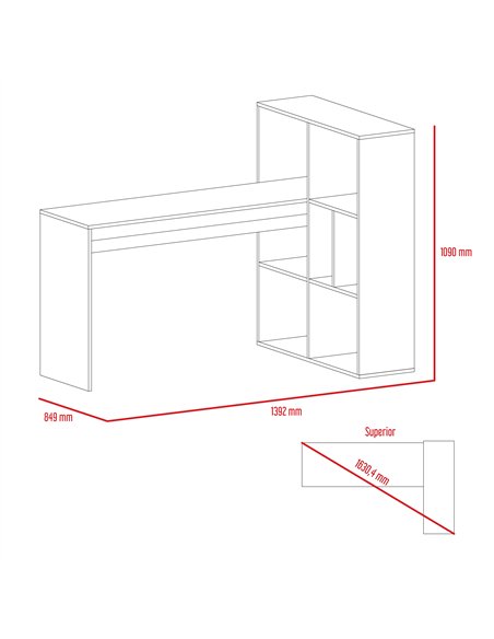 Core Products Harvard corner desk with bookcase, HR104 - pic 117469 | FastDaddyshop