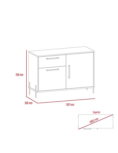 Core Products Harvard small sideboard with 2 doors & 1 drawer , HR915 - pic 117503 | FastDaddyshop