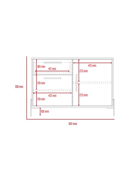 Core Products Harvard small sideboard with 2 doors & 1 drawer , HR915 - pic 117504 | FastDaddyshop