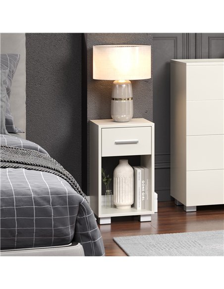 Core Products Lido 1 drawer compact bedside cabinet , LD208 - pic 117516 | FastDaddyshop