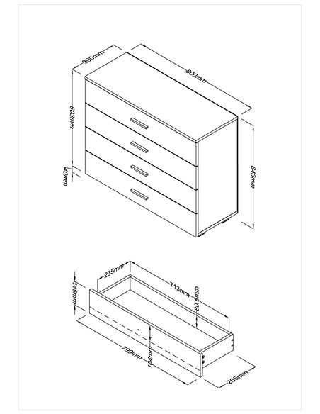 Core Products Lido 4 chest of drawers, LD214 - pic 117528 | FastDaddyshop