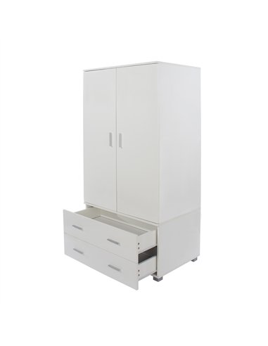 Core Products Lido 2 door, 2 drawer low wardrobe , LD282