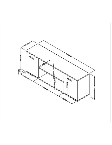 Core Products Lido 2 door widescreen TV unit, LD712 - pic 117558 | FastDaddyshop