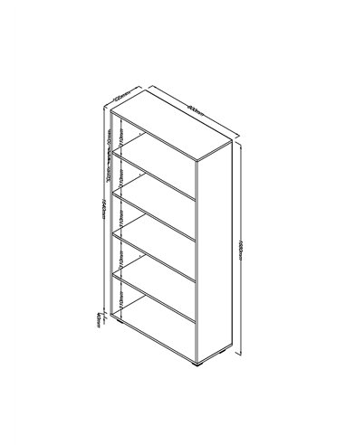 Core Products Lido tall bookcase, LD719