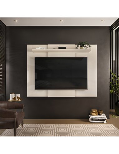 Core Products Lido extendable fixed TV wall panel, gloss white , LD721W