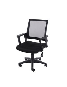 Core Products Loft Home Office home office chair in black mesh back & black fabric seat & black base , LFCH25-BK