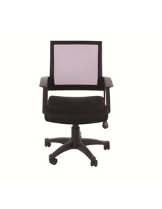 Core Products Loft Home Office home office chair in black mesh back & black fabric seat & black base , LFCH25-BK 2