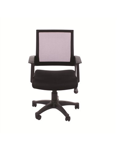 Core Products Loft Home Office home office chair in black mesh back & black fabric seat & black base , LFCH25-BK