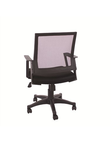 Core Products Loft Home Office home office chair in black mesh back & black fabric seat & black base , LFCH25-BK