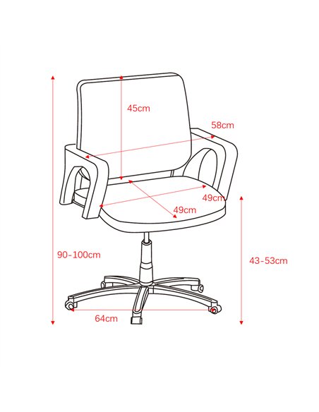 Core Products Loft Home Office home office chair in black mesh back & black fabric seat & black base , LFCH25-BK - pic 117583 | FastDaddyshop