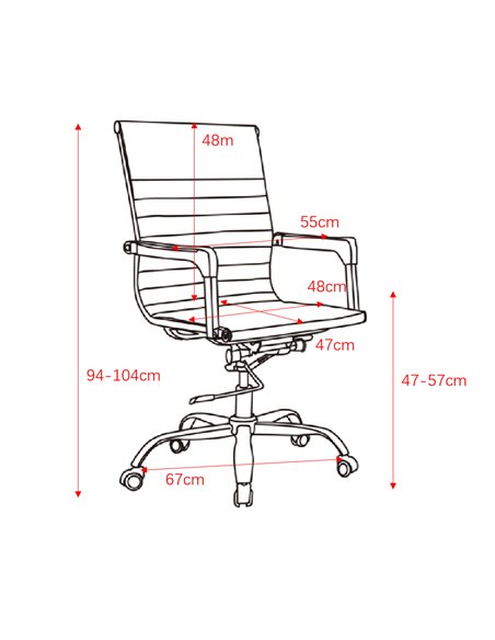 Core Products Loft Home Office home office chair with contour back in black faux leather with chrome base, LFCH30-BK - pic 117599 | FastDaddyshop