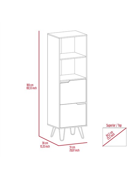 Core Products Manhattan tall bookcase, with 2 doors, MN903 - pic 117627 | FastDaddyshop