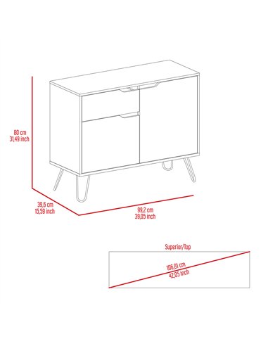 Core Products Manhattan small sideboard with 2 doors & 1 drawer , MN915
