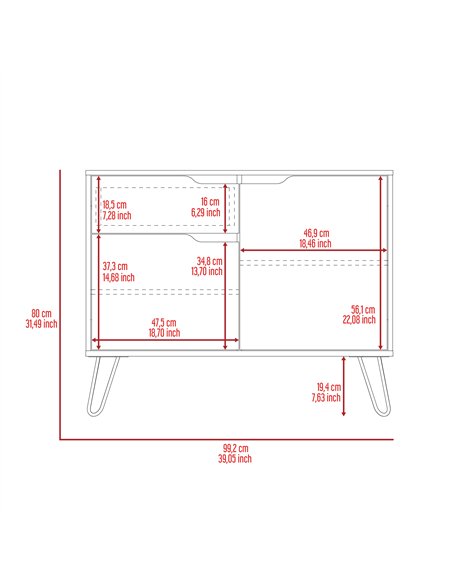 Core Products Manhattan small sideboard with 2 doors & 1 drawer , MN915 - pic 117640 | FastDaddyshop