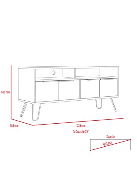 Core Products Nevada wide screen TV rack with 4 doors, NE912 - pic 117668 | FastDaddyshop
