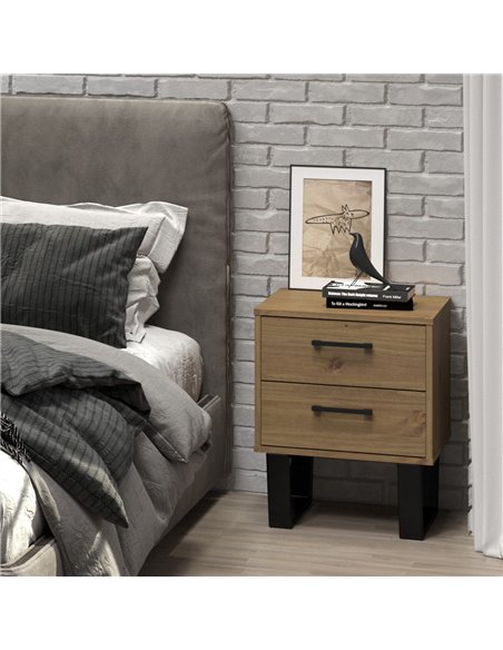 Core Products Texas 2 drawer bedside cabinet, TX510 - pic 117687 | FastDaddyshop