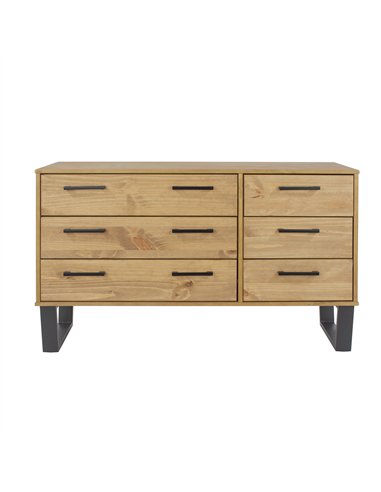 Core Products Texas 3+3 drawer wide chest of drawers , TX533