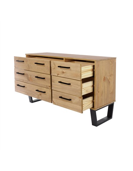 Core Products Texas 3+3 drawer wide chest of drawers , TX533 - pic 117698 | FastDaddyshop