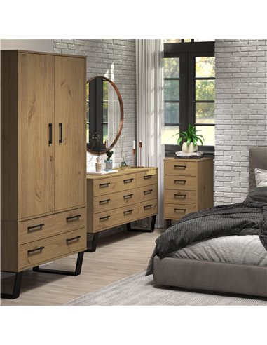 Core Products Texas 2 door, 2 drawer wardrobe, TX582