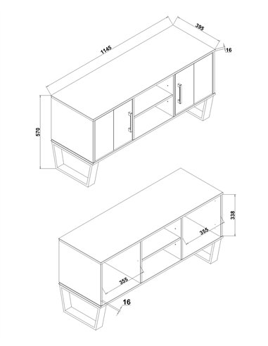 Core Products Texas 2 door flat screen TV unit, TX912