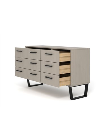 Core Products Texas 3+3 drawer wide chest of drawers , TXG533