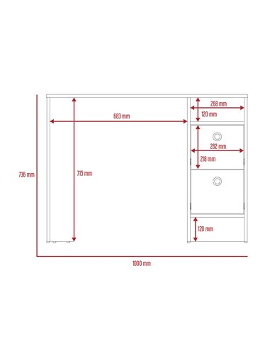 Core Products Vegas desk with two drawers , VG106
