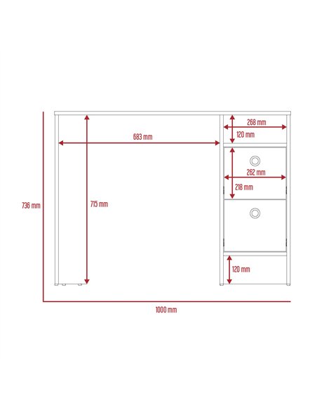 Core Products Vegas desk with two drawers , VG106 - pic 117804 | FastDaddyshop