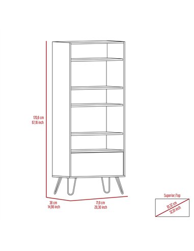 Core Products Vegas display bookcase with door, VG908