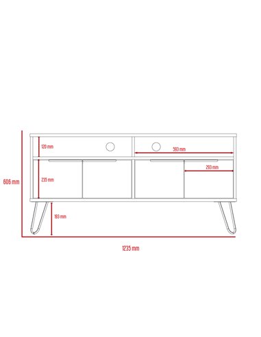 Core Products Vegas wide screen TV rack with 4 doors, VG912